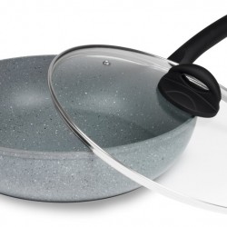 Tigaie granit Wok 30 cm cu maner detasabil  Tigaie granit Wok 30 cm cu maner detasabil